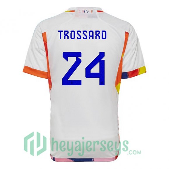 Belgium (TROSSARD 24) Away Jersey White 2023/2023