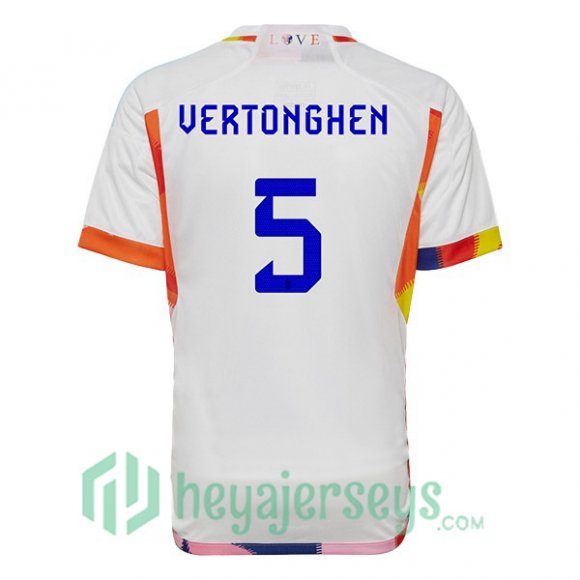 Belgium (GreenONGHEN 5) Away Jersey White 2023/2023