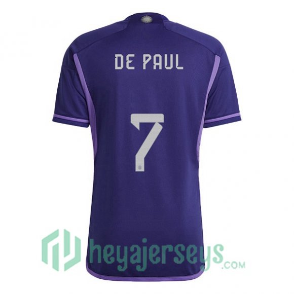 Argentina (DE PAUL 7) Away Jersey Purple 2023/2023