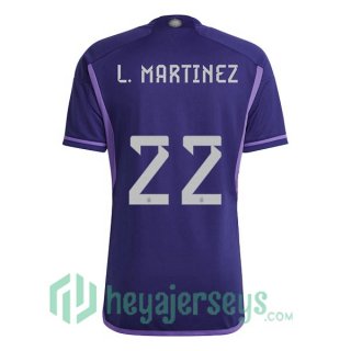 Argentina (L.MARTINEZ 22) Away Jersey Purple 2023/2023