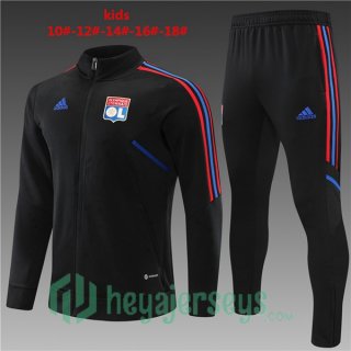 Olympique Lyon Kids Training Jacket Suit Black 2022/2023