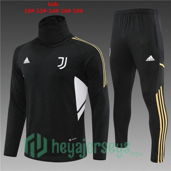 Juventus High collar Kids Training Tracksuit Black 2022/2023