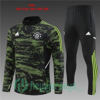 Manchester United Kids Training Jacket Suit Green 2022/2023