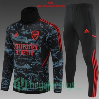 FC Arsenal High collar Kids Training Jacket Suit Red Blue 2022/2023