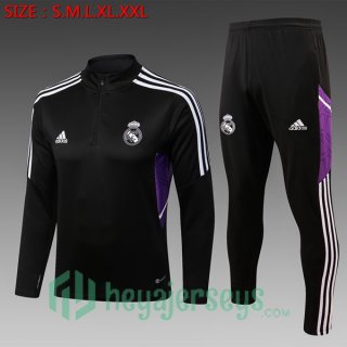 Real Madrid Kids Training Jacket Suit Black 2022/2023