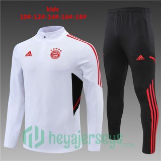 Bayern Munich Kids Training Jacket Suit White 2022/2023