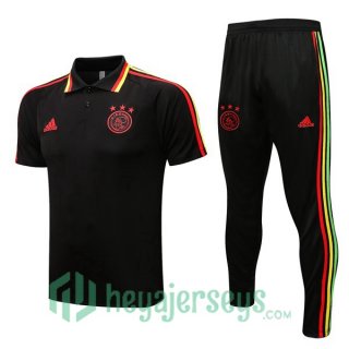 AFC Ajax Polo Jersey + Pants Black 2022/2023