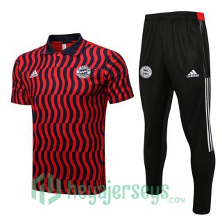 Bayern Munich Polo Jersey + Pants Red 2022/2023