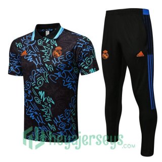 Real Madrid Polo Jersey + Pants Black Blue 2022/2023