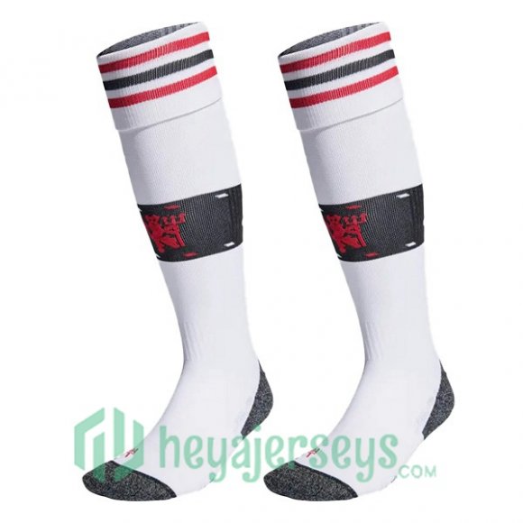 Manchester United Soccer Socks Away White 2022/2023