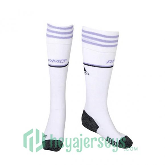 Real Madrid Soccer Socks Home White 2022/2023