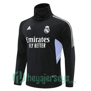 Real Madrid High collar Training Sweatshirt Black 2022/2023