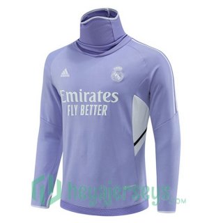 Real Madrid High collar Training Sweatshirt Purple 2022/2023