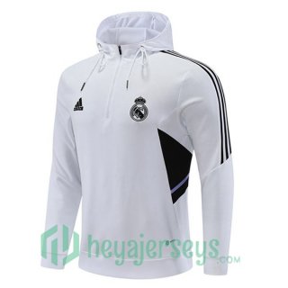 Real Madrid Training Sweatshirt Hoodie White 2022/2023