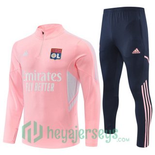 Olympique Lyon Training Tracksuit Pink 2022/2023
