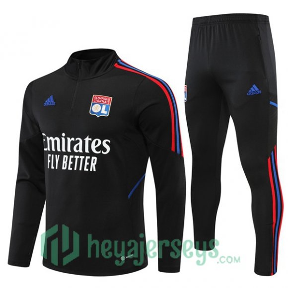 Olympique Lyon Training Tracksuit Black 2022/2023