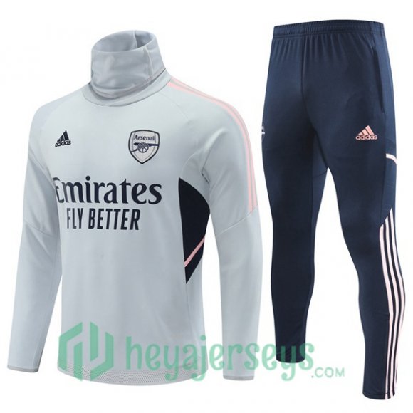 FC Arsenal High collar Training Tracksuit Grey 2022/2023