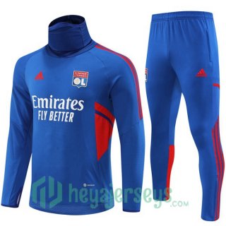 Olympique Lyon High collar Training Tracksuit Blue 2022/2023