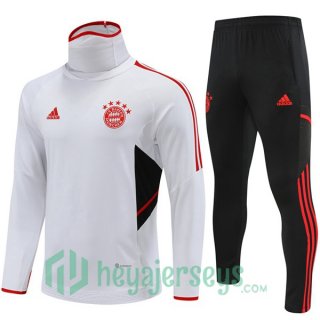 Bayern Munich High collar Training Tracksuit White 2022/2023