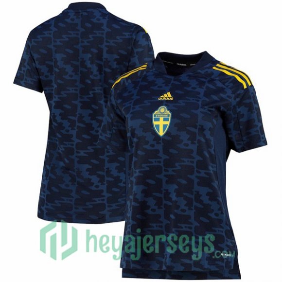 Sweden Womens Away Jersey Blue Euro 2022