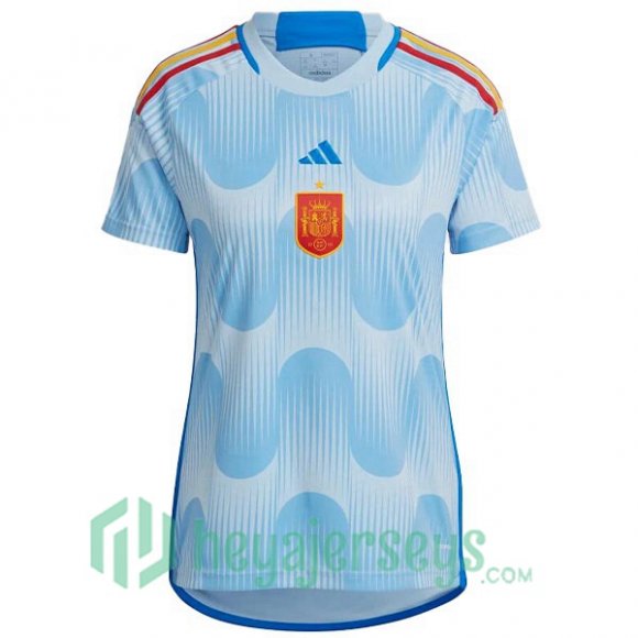 Spain Womens Away Jersey Blue White 2023/2023