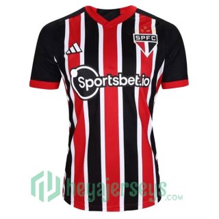 Sao Paulo FC Soccer Jersey Away Black Red 2023/2024