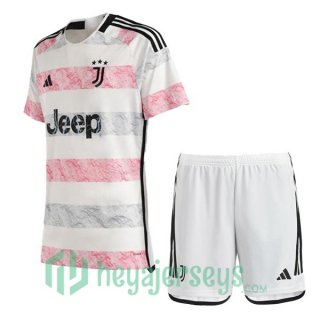 Juventus Kids Soccer Jersey Away White 2023/2024