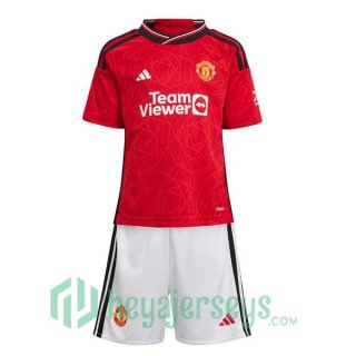 Manchester United Kids Soccer Jersey Home Red 2023/2024