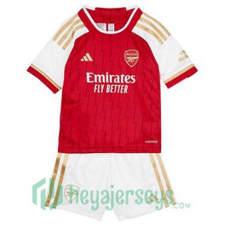 Arsenal Kids Soccer Jersey Home Red White 2023/2024