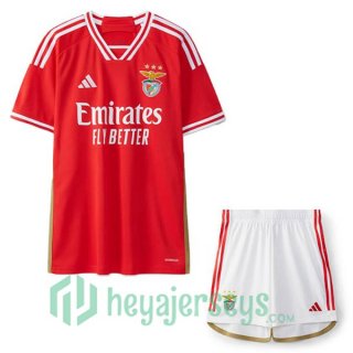 S.L Benfica Kids Soccer Jersey Home Red 2023/2024