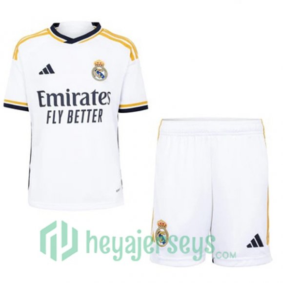 Real Madrid Kids Soccer Jersey Home White 2023/2024