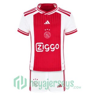 AFC Ajax Kids Soccer Jersey Home Red White 2023/2024