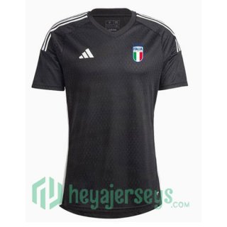 Italy Goalkeeper Soccer Jersey Black 2023/2024