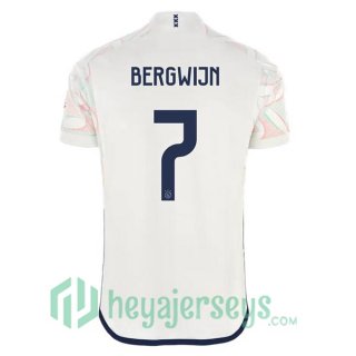 AFC Ajax (Bergwijn 7) Soccer Jersey Away White 2023/2024