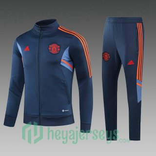 Manchester United Kids Training Jacket Suit Cyan 2023/2024
