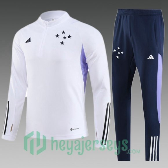 Cruzeiro EC Kids Training Tracksuit Suit White 2023/2024