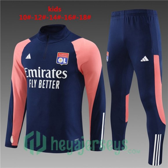 Lyon OL Kids Training Tracksuit Suit Royal Bluee 2023/2024