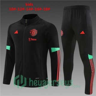 Manchester United Kids Training Jacket Suit Black 2023/2024