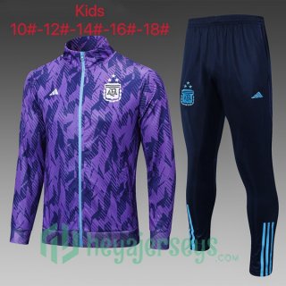 Argentina Kids Training Jacket Suit Purple 2023/2024
