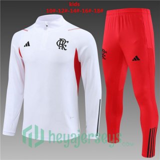 Flamengo Kids Training Tracksuit Suit White 2023/2024