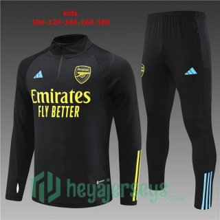 Arsenal Kids Training Tracksuit Suit Black 2023/2024