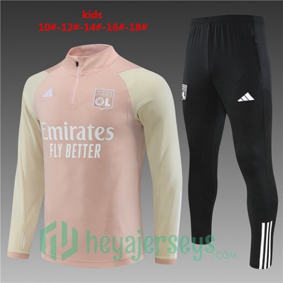 Lyon OL Kids Training Tracksuit Suit Pink 2023/2024