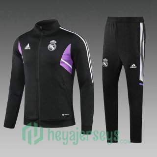 Real Madrid Kids Training Jacket Suit Black 2023/2024