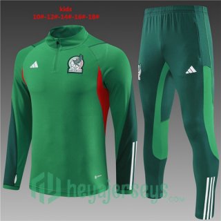 Mexico Kids Training Tracksuit Suit Green 2023/2024