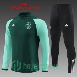 Algeria Kids Training Tracksuit Suit Green 2023/2024