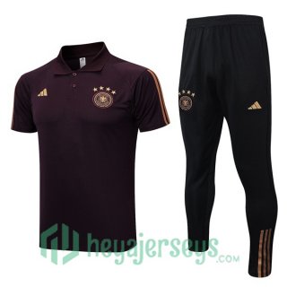 Germany Soccer Polo + Pants Brown 2023/2024