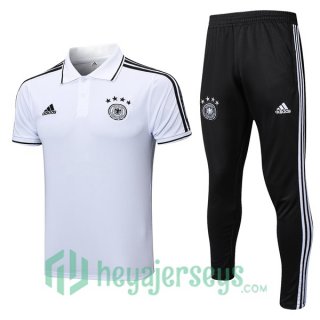 Germany Soccer Polo + Pants White 2023/2024