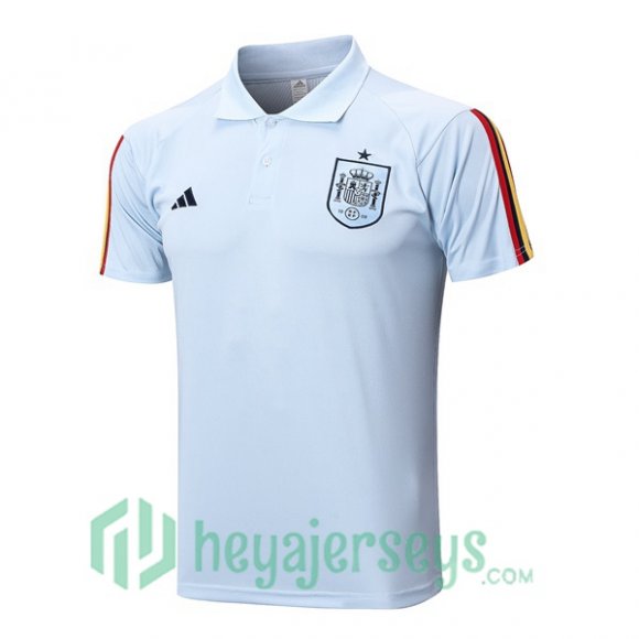 Spain Soccer Polo Blue 2023/2024