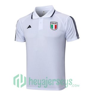 Italy Soccer Polo White 2023/2024