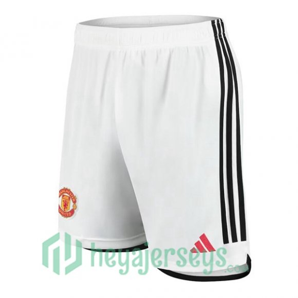 Manchester United Soccer Shorts Home White 2023/2024